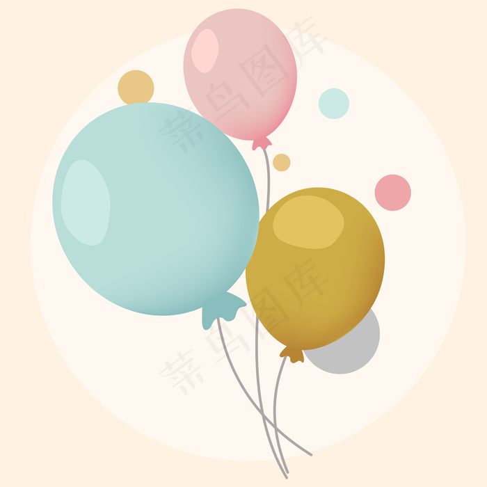 彩色节日气球设计载体