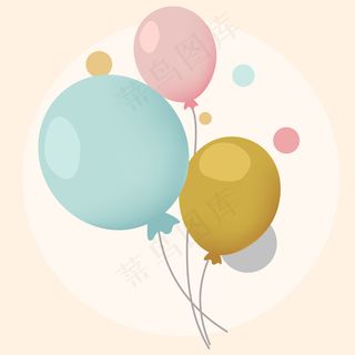 彩色节日气球设计载体