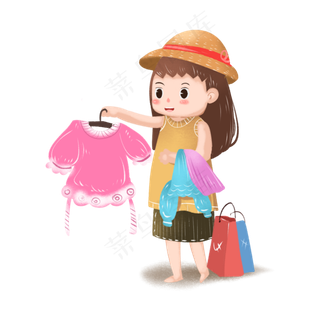 双十一购物疯狂选购挑选衣服可商