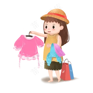 双十一购物疯狂选购挑选衣服可商