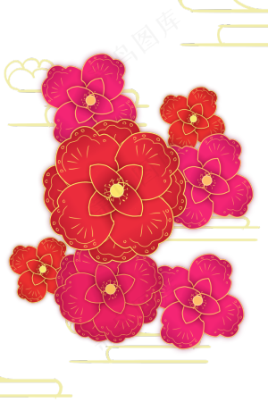 新年剪纸梅花底纹