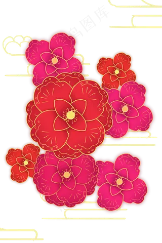 新年剪纸梅花底纹