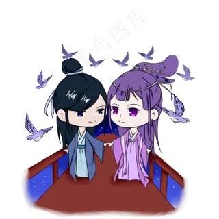 七七乞巧牛郎织女在鹊桥上相会