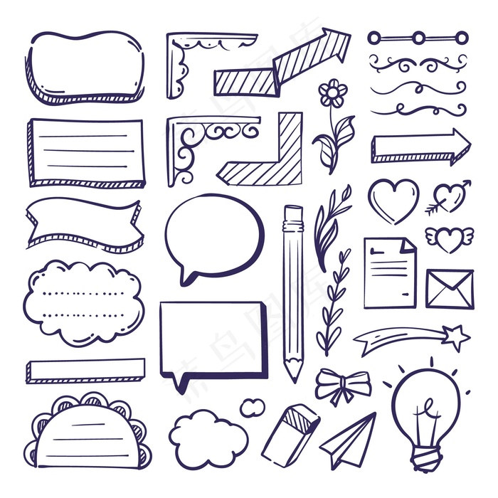 框架广告聊天泡泡子弹日记