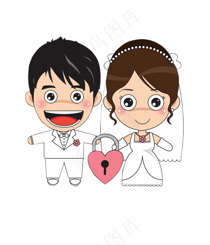 婚礼情侣插画