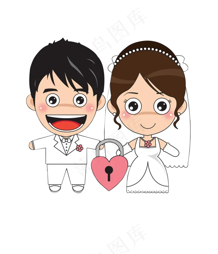 婚礼情侣插画