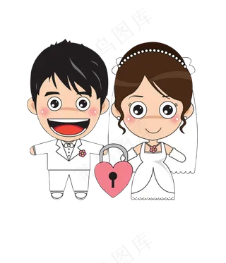 婚礼情侣插画