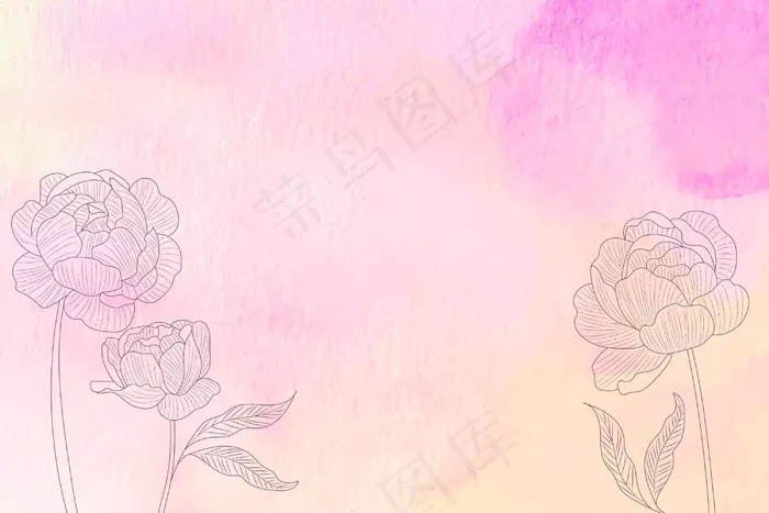 水彩背景与手绘元素eps,ai矢量模版下载