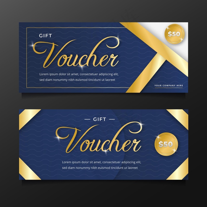 黄金礼券模板