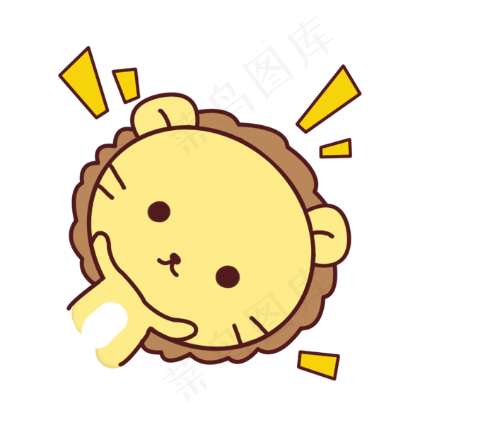小清新动物可爱狮子png,免抠元素(2480*2188px 72 dpi )psd模版下载