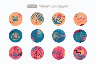 抽象手绘模板亮点