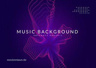 渐变派对背景，动态流畅的形状和线条。