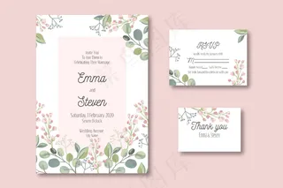 精美婚礼请柬模板