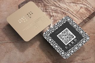 圆角方形名片模型样机