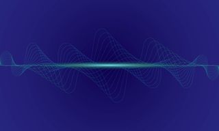 抽象蓝色数字均衡器，声波矢量