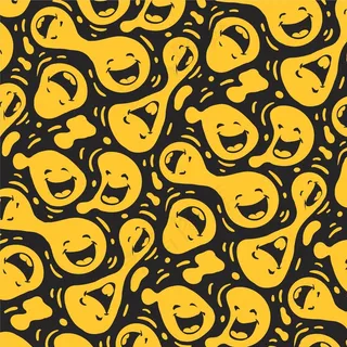 扭曲的微笑表情图案