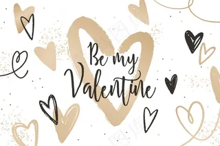 金色情人节背景