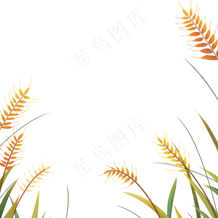 卡通稻穗(2000X2000(DPI:300))psd模版下载