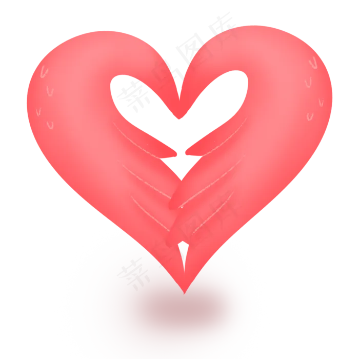 粉红色梦幻七夕情人节翅膀爱心(2000X2000(DPI:300))psd模版下载