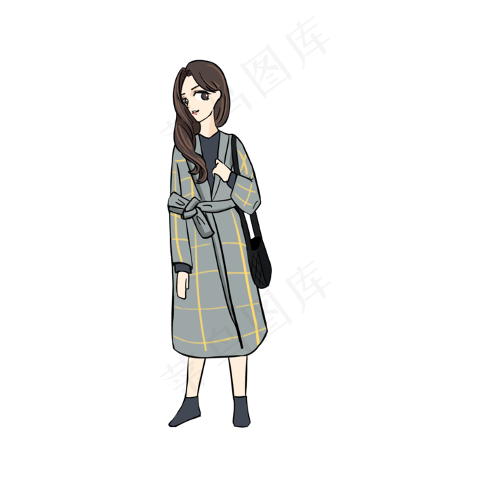 秋季穿搭大衣女孩