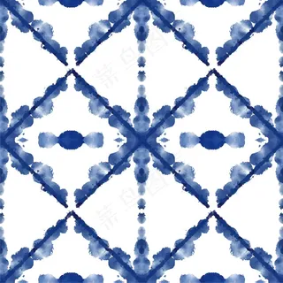 水彩画shibori图案