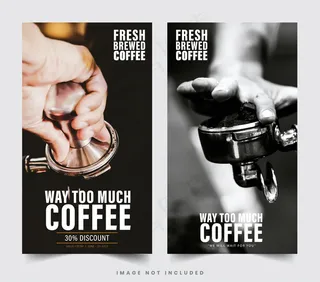 为社交网络设计餐厅横幅banner，广告模板