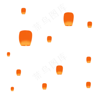 中秋节八月十五漂浮花灯