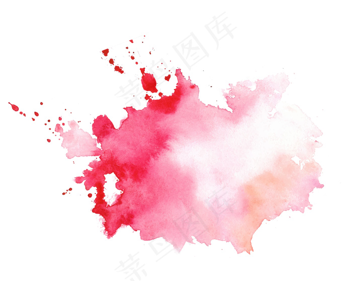 时尚的红色水彩画飞溅纹理污渍eps,ai矢量模版下载
