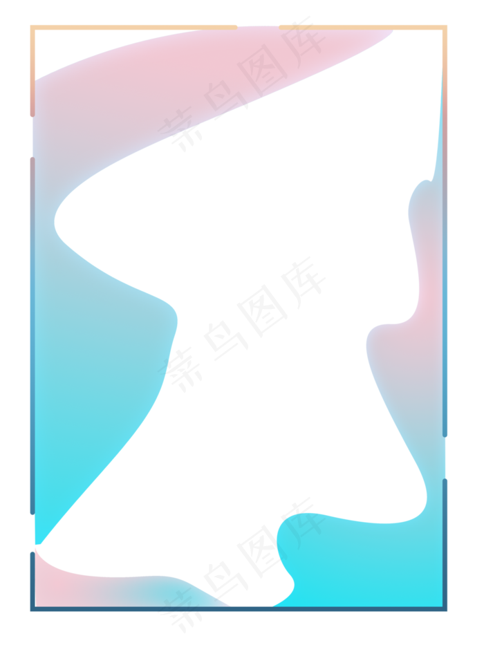 蜜桃色系简约海报边框背景免费p