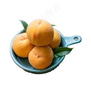 一碗新鲜的桃子果实