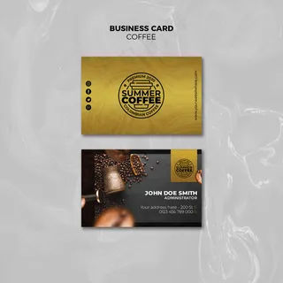 咖啡店名片套模板