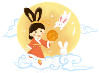 中秋节中秋嫦娥兔子