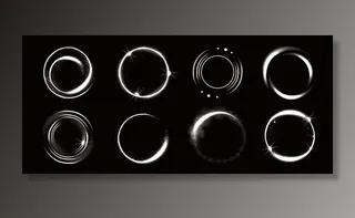 光环闪烁，神奇发光效果。