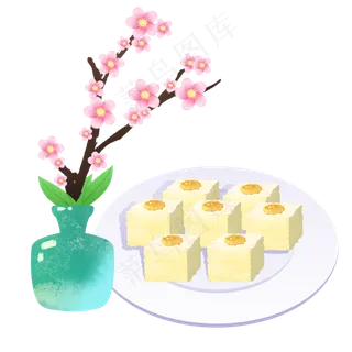 中秋节桂花糕花瓶