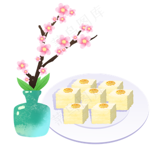 中秋节桂花糕花瓶