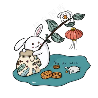 中秋节玉兔偷月饼