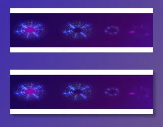 发光的蓝色霓虹灯环，未来的数字圈