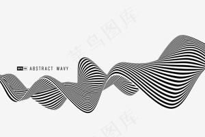 抽象黑白网格装饰背景的最小条纹线。
