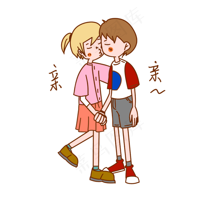 七夕情侣亲亲(2480X2480(DPI:300))psd模版下载