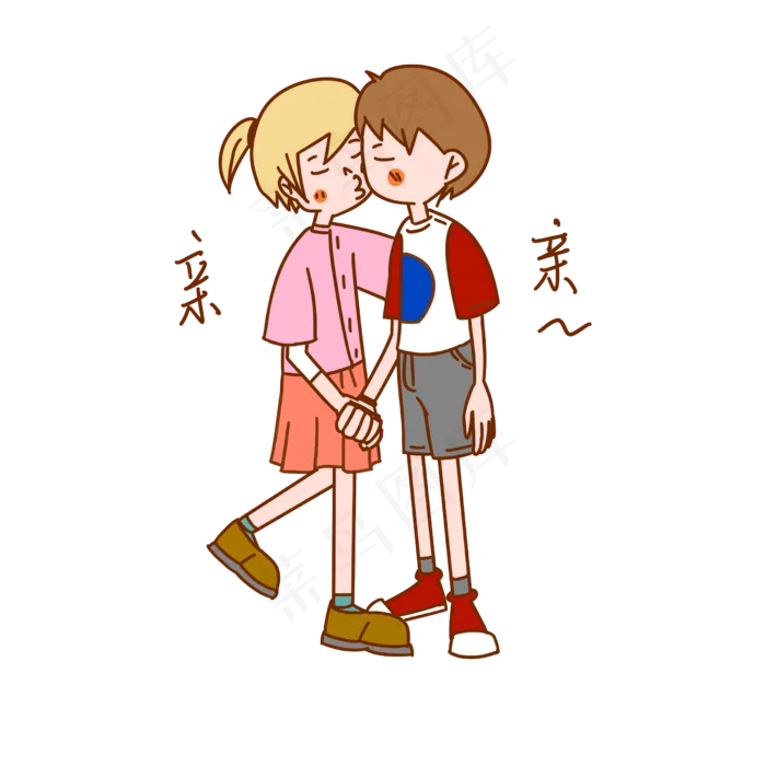 七夕情侣亲亲(2480X2480(DPI:300))psd模版下载