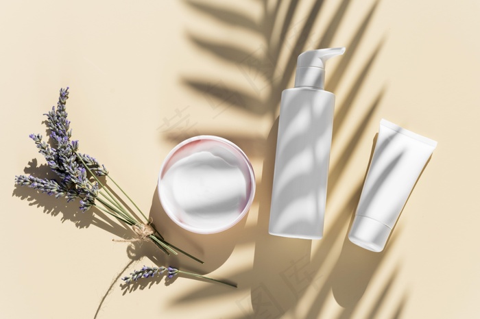 薰衣草霜和阴影spa概念