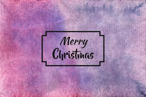圣诞快乐水彩背景