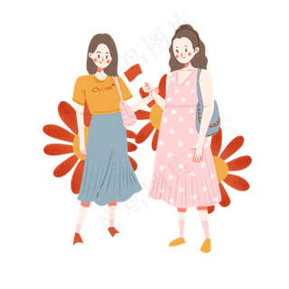 国庆节假期出游少女