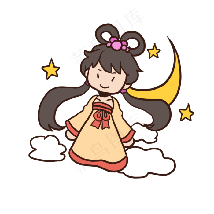 中秋节嫦娥云上行走