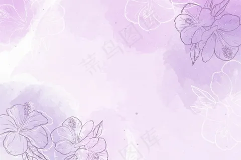 水彩背景与手绘元素