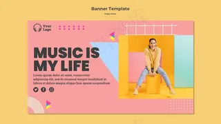 欣赏音乐横幅banner