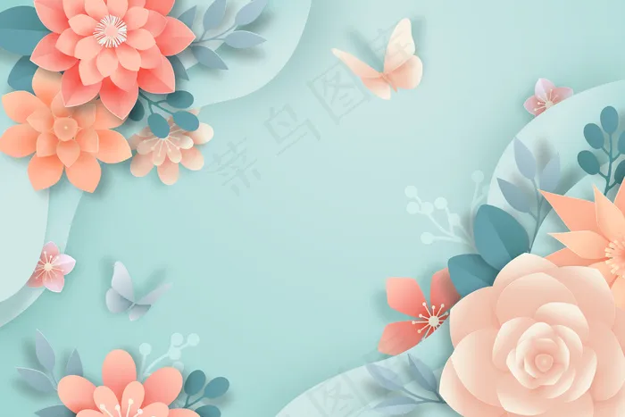 春季墙纸风格eps,ai矢量模版下载