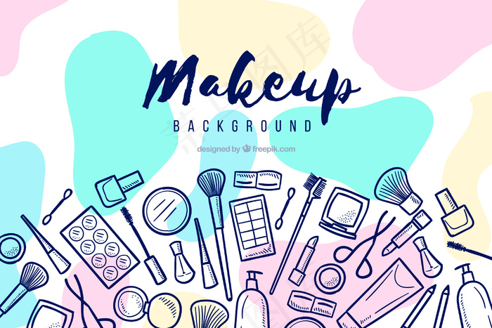 用手绘元素构成背景