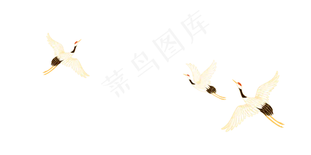 国潮仙鹤素材