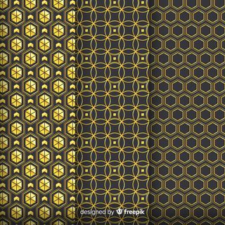 几何金色豪华图案组